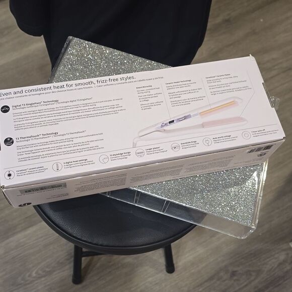 T3 Single Pass Ceramic 1" Straightening & Styling Iron- Blush - Picture 9 of 9